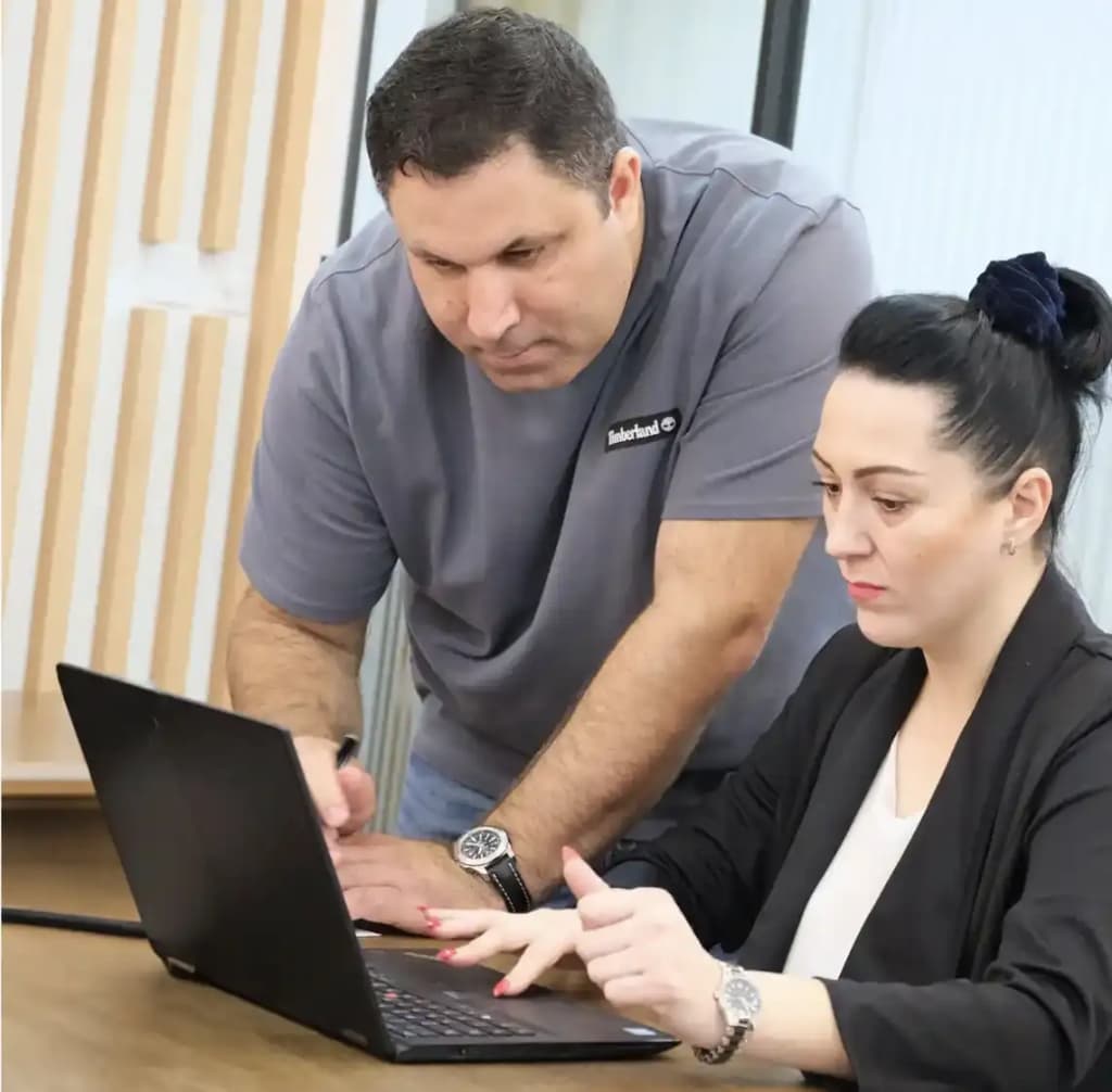Working through a client's setup together